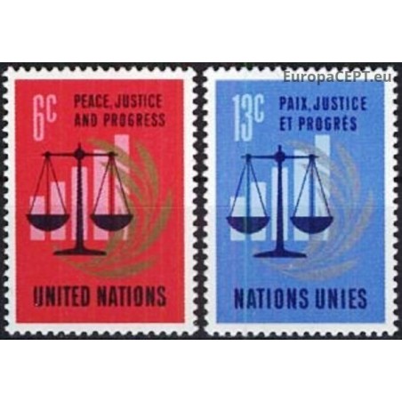 United Nations 1970. UN symbols