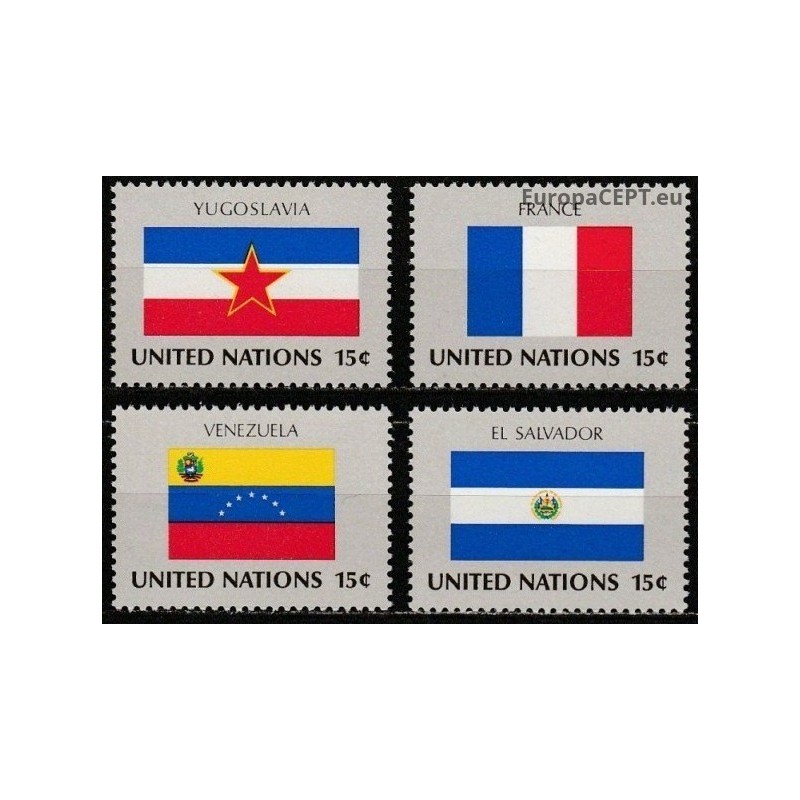 United Nations 1980. National flags