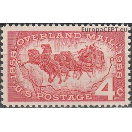 United States 1958. Overland mail