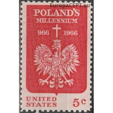 United States 1966. Millenium christening of Poland