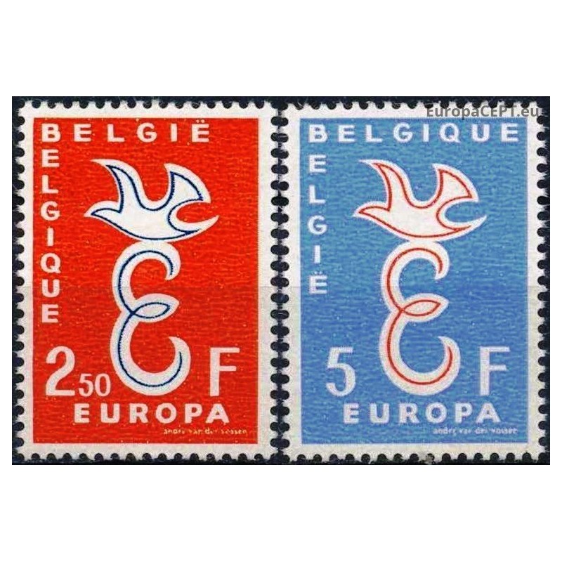 Belgium 1958. Cooperation of the European Postal Services