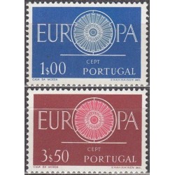 Portugalija 1960. Stilizuotas pašto vežimo ratas su 19 stipinų
