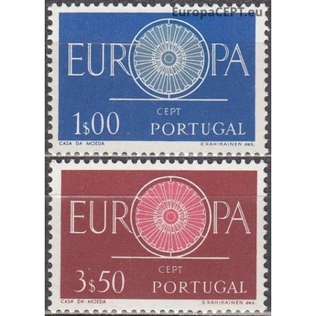 Portugal 1960. Stylised Mail-coach Wheel with 19 Spokes