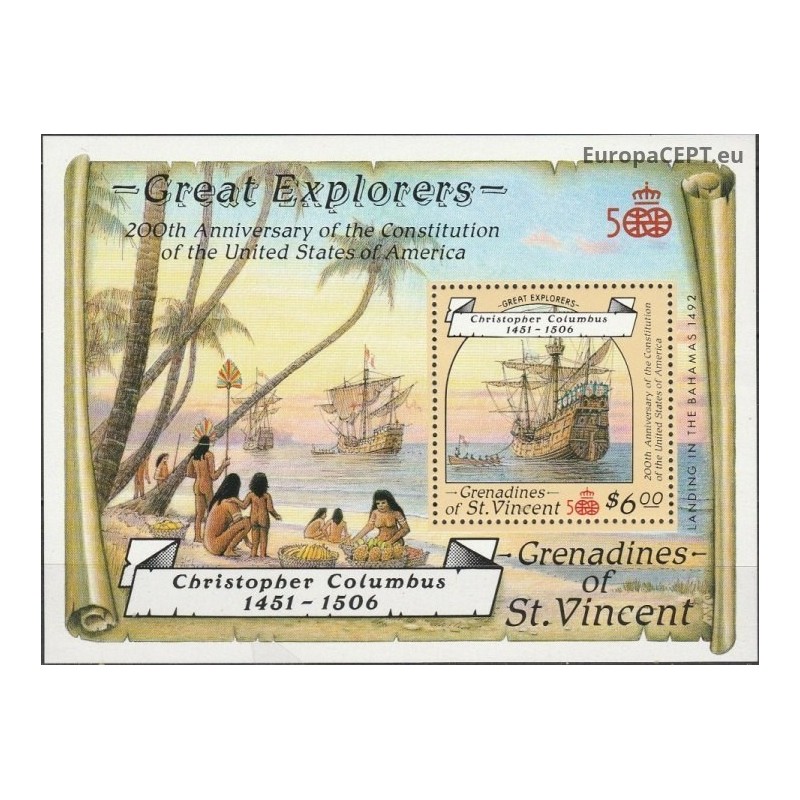 St.Vincent and Grenadines 1988. Geographical explorations