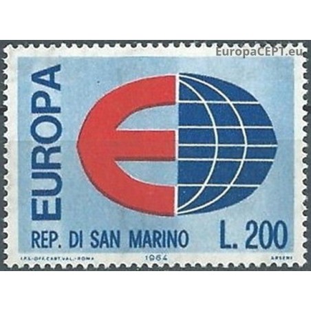 San Marino 1964. EUROPA: Stylised Globe