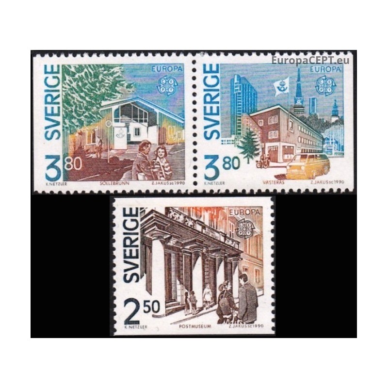Švedija 1990. Pašto pastatai